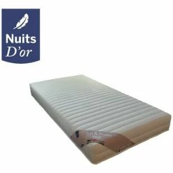 Bon marché 😍 NUITS D'OR Matelas 20 Cm Pour Sommier Electrique Ou Mécanique Soutien Trés Ferme 70x190 Mousse Mémoire De Forme 55 Kg/m3 + Oreiller à Mémoire De Forme OFFERT Valeur 89 Û Up&down Visco ⌛