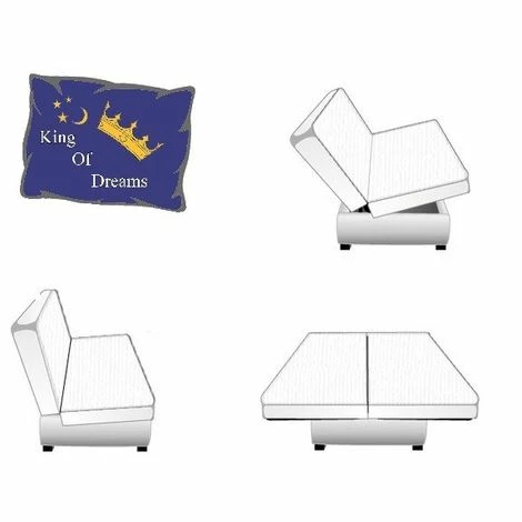 Tout neuf 😀 KING OF DREAMS Matelas Clic Clac 140x200 Latex Naturel De Densité 80 Kg/m3 Et Mousse Poli Lattex Indéformable Tissu Strech Trés Résistant - Hauteur 10 Cm - Soutien Equilibré + Oreiller à Mémoire De Forme Valeur 89 Euros OFFERT 140x200 GOLD10 😀 – Image 5