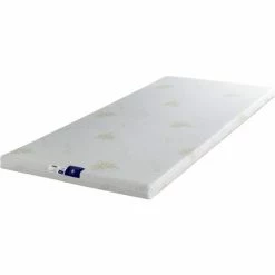 Remise 😉 KING OF DREAMS Sur-matelas 4cm 90x200 Mousse à Mémoire De Forme Massante 55Kg/m3 Déhoussable Housse Lavable à 30¡ à L'Aloe Vera 90 200 🔥