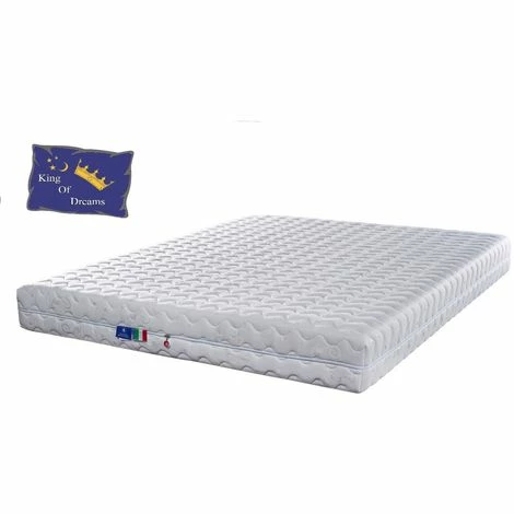 Le moins cher 😍 KING OF DREAMS Matelas 90x200 Pour Sommier Electrique Ou Mécanique TPR - Mousse Poli Lattex - 20 Cm Déhoussable - Soutien Souple + Protège Matelas OFFERT 90 200 Pink 🧨