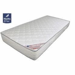 Vente flash ❤️ NUITS D'OR Matelas 90x200 Hauteur 18 Cm Mousse Haute Résilence HR 30 Kg/m3 - Soutien Ferme + Protège Matelas + Oreiller à Mémoire De Forme OFFERTS Doux Rve 90 200 🛒