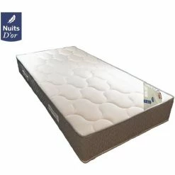 Sortie 🛒 NUITS D'OR Matelas 90x190 Mousse HR Densité 35 Kg/m3 - 24 CM - Soutien Ferme + Oreiller Mémoire De Forme + Protège Matelas OFFERTS 🧨