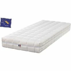 Promo 🧨 KING OF DREAMS Matelas 21cm 80x200 Avec Latex Naturel 80 Kg/m3 Ferme - Déhoussable + Oreiller Mémoire De Forme + Protège Matelas OFFERTS ⌛