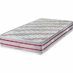 Nouveau ❤️ KINGOFDREAMS Matelas 100x200 Tissu Bambou Mousse Poli Lattex Indéformable - Hauteur 24 Cm - Soutien Trés Ferme - Orthopédique Bamboo 100 200 👍