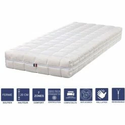 Tout neuf 😉 LITERIEJULIEN Matelas Mémoire De Forme + Alése 100x200 X 20 Cm Ferme - Spécial Sommier Electrique - Déhoussable Housse Lavable - 7 Zones De Confort - Noyau Poli Lattex HR Derniére Génération - Trés Respirant 🥰