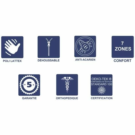 Top 10 🔔 LITERIEJULIEN Matelas Mémoire De Forme 80x200 X 20 Cm Trés Ferme + Oreiller Visco - Déhoussable Housse Lavable - 7 Zones De Confort - Noyau Poli Lattex HR Derniére Génération - Trés Respirant 👍 – Image 2