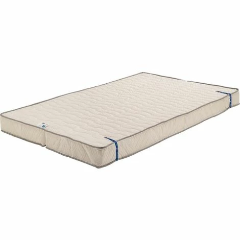 Meilleure affaire 👏 LITERIE JULIEN Matelas Ferme Pour Tous Clic Clac 130x200 X 10 Cm Avec Latex Naturel Sur Face Hiver - Découpe Assise 70 Cm - 5 Zones De Confort - Face été Et Noyau Poli Lattex HR Derniére Génération - Trés Respirant 🥰 – Image 2