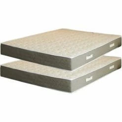 Le moins cher 💯 KING OF DREAMS Lot De 2 Matelas 80x190 X 23 Cm + 2 Oreillers Mémoire + 2 Protèges Matelas Offerts Avec Latex Naturel Densité 80 Kg/m3 - Tissu 100% Coton - Compatible Sommiers Articulés - Soutien Trés Ferme ⭐