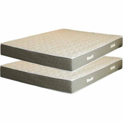 Le moins cher 💯 KING OF DREAMS Lot De 2 Matelas 80x190 X 23 Cm + 2 Oreillers Mémoire + 2 Protèges Matelas Offerts Avec Latex Naturel Densité 80 Kg/m3 - Tissu 100% Coton - Compatible Sommiers Articulés - Soutien Trés Ferme ⭐