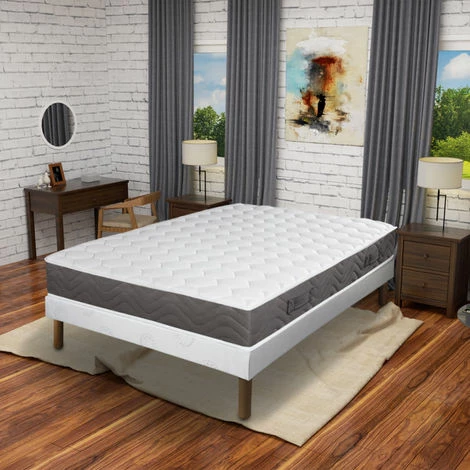 Sortie ❤️ EBAC LITERIE Matelas Rubis 140x190 - Ressorts - Hauteur 23 Cm - Indépendance De Couchage - Blanc/Ecru/Ivoire ⌛ – Image 3