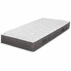 Nouveau 🎁 EBAC LITERIE Matelas Rubis 90x200 - Ressorts - Hauteur 23 Cm - Indépendance De Couchage - Blanc/Ecru/Ivoire ⌛