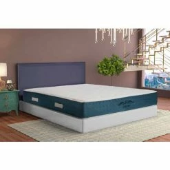 Meilleure affaire 🥰 BEZEN Matelas Ergonomique Antistress Hilton 80X190 Mémoire De Forme Haute Densité - Blanc Et Bleu 🔥