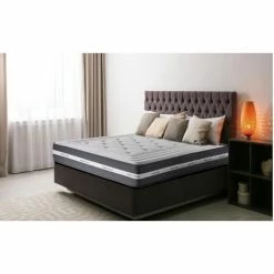 Meilleur prix ✨ BEZEN Matelas Haute Gamme Ergonomique à Mémoire De Forme 25 Cm - Excellent Indépendance De Couchage. Oeko-Tex® DELUXE 4D 90X200 - Blanc Et Gris ⌛