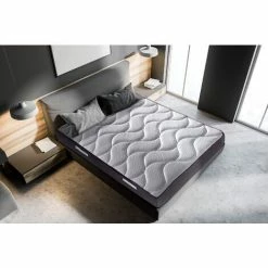Coupon 🧨 BEZEN Matelas Graphène Athèrmique 7 Zones Confort Mémoire De Forme 25 CM - GRAFENO DELUXE 135X190 - Blanc Et Gris 😀