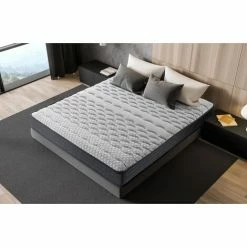 Sortie ⌛ BEZEN Matelas à Mémoire De Forme 25 CM - Fitness Sport Athérmique Relax Haute Detente 80X190 - Blanc Et Gris 😀