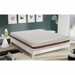 Budget 🎉 ILOVESLEEP Matelas 80x2000 à Mémoire De Forme Avec 5 Cm De Mémoire Hauteur 22 Cm Modèle Bolsena ❤️