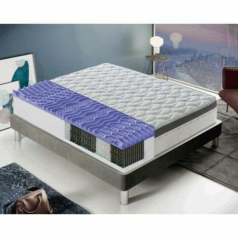 Le moins cher 👏 ILOVESLEEP Matelas 80x200 à Ressorts Ensachés -mémoire De Forme - à 13 Zones Modèle Positano 🌟