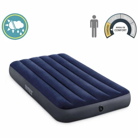 Coupon 👍 Matelas Gonflable Intex Downy Classic FT 1 Place - 191 X 99 X 25 Cm 🎉 – Image 3