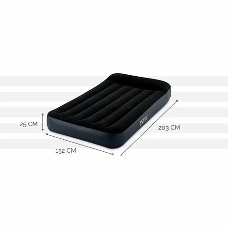 Nouveau 🛒 Matelas Gonflable électrique Intex Pillow Rest Fiber Tech 2 Places XL 203 X 152 Cm 🔥 – Image 2