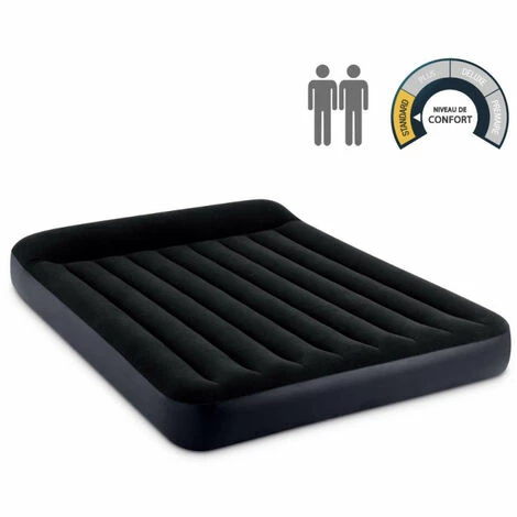 Nouveau 🛒 Matelas Gonflable électrique Intex Pillow Rest Fiber Tech 2 Places XL 203 X 152 Cm 🔥 – Image 3