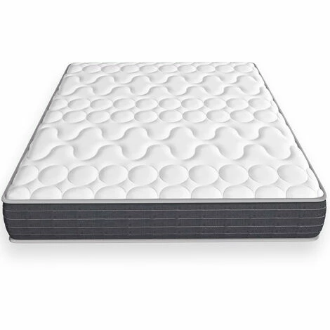 Coupon 💯 Ensemble Matelas Mémoire + Sommier 160x200 Memo HR Hbedding - Mousse Ergo, Mousse HR 35kg Et Mousse Effet Mémoire De Forme - Blanc 🧨 – Image 3