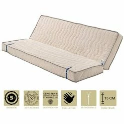 Coupon 🔥 PROVENCE LITERIE Matelas Ferme Pour Clic Clac + Alèse 160x200 15 Cm - Dim Assise 70 Cm - - 5 Zones De Confort - Ame Poli Lattex Haute Résilience - Hypoallergénique 😀