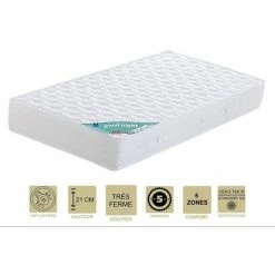 Acheter 🌟 PROVENCE LITERIE Lot De 2 Matelas 70x190 X 21 Cm - Très Ferme - Aertech+ 35 Kg/m3 HR Haute Densité - Hypoallergénique - 5 Zones De Confort 😀