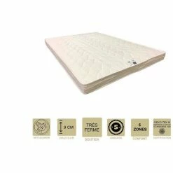 Offres 💯 PROVENCE LITERIE Matelas Très Ferme Mémoire De Forme 60 Kg/m3 + Alèse 140x190 X 9 Cm + Oreiller Visco - 5 Zones De Confort - Ame Poli Lattex Haute Résilience HD - Hypoallergénique 🧨