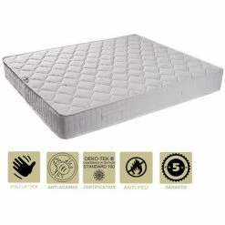 Meilleure vente 🤩 PROVENCE LITERIE Lot De 2 Matelas Tissu Ignifugé Non Feu 70x190 X 20,5 Cm + 2 Alèses + 2 Oreillers Visco - Très Ferme - Ame Poli Lattex Haute Résilience - Hypoallergénique 🥰