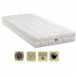 Top 10 🔔 PROVENCE LITERIE Matelas Mémoire De Forme 60 Kg/m3 - 80x190 X 22 Cm Ferme - Déhoussable Housse Lavable - 5 Zones De Confort - Ame Poli Lattex HR Haute Densité - Hypoallergénique ✔️