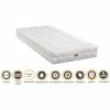 De gros 😀 NUITS D'OR Matelas Latex 70% Naturel 120x200 X 21 Cm Ferme + Oreiller Visco + Alèse - Déhoussable Housse Lavable - 7 Zones De Confort - Ame Poli Lattex 33 Kg/m3 - Hypoallergénique ⭐