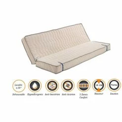 Tout neuf ⌛ NUITS D'OR Matelas Ferme Pour Clic Clac + Alèse 130x190 15 Cm - Dim Assise 60 Cm - - 5 Zones De Confort - Ame Poli Lattex Haute Résilience - Hypoallergénique 🧨