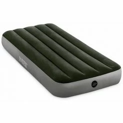 Offres ✨ Matelas Gonflable 1 Personne Avec Pompe Intégrée Intex Downy 🔔