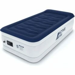 Le moins cher 💯 Matelas Gonflable PneumatiqueLuxury Une Personne - 99 X 191 X 53 Cm - Avec Pompe Électrique Et Oreiller Intégrés Active Era 🤩