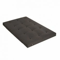 Budget 👍 TERRE DE NUIT Matelas Futon Anthracite En Coton 90x200 - Anthracite 👏