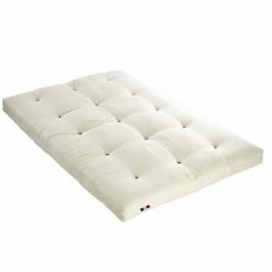 Remise 👏 TERRE DE NUIT Matelas Futon écru Coeur En Latex 140x200 - Ecru ✔️