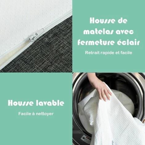 Top 10 đ„ COSTWAY Matelas En Mousse Enfant 120x60cm Avec Housse Extérieure Amovible Et Lavable - Matelas Portable Avec Sac -Epaisseur De 5cm â â Image 3