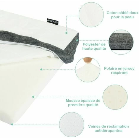 Top 10 đ„ COSTWAY Matelas En Mousse Enfant 120x60cm Avec Housse Extérieure Amovible Et Lavable - Matelas Portable Avec Sac -Epaisseur De 5cm â â Image 4