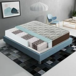 Acheter ⌛ ILOVESLEEP Matelas 90x190 à Ressorts Ensachés Et Mousse à Mémoire - Hauteur 23 Cm ⌛