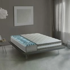 De gros 🤩 Talamo Italia Matelas Simple De Luxe Italia, Fabriqué En Italie, Matelas Amovible En Mousse à Mémoire De Forme Et Gel D'eau, Anti-acarien Et Hypoallergénique, Cm 80x200 H27 ✨
