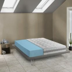 Sortie ⌛ Talamo Italia Matelas Italia Double Gold, Made In Italy, Matelas Amovible En Mousse à Mémoire De Forme Et Hydromousse, Anti-acarien Et Hypoallergénique, Cm 160x200 H21 👏