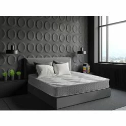 Meilleure vente 👏 BEZEN Matelas Ressorts Ensachés ViscoGel-Grafeno Plus 80X200 13 Zones Et Soutien Lombaire - Hauteur 24 Cm Certifié Sanitized® Et Oeko-Tex® - Blanc Et Gris ✔️