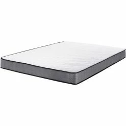 Grosses soldes ⭐ BELIANI Matelas En Tissu Blanc 180x200 - Blanc ❤️