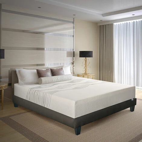 Le moins cher ✨ OLYMPE LITERIE | Matelas SENSITIVE 140x190 Cm | Mousse à Mémoire De Forme | Soutien Ferme - Blanc 💯