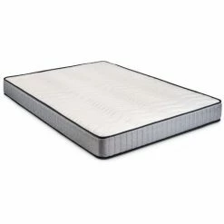 Nouveau 👍 BEZEN Matelas Pharma Therapy Slim 90x190 Pour Lit Gigogne à Mémoire De Forme Et HR Grand Fermeté - Blanc Et Gris ✨