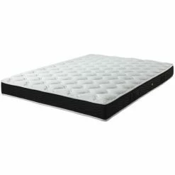 Sortie 🛒 EBAC LITERIE Matelas Miami 140x190 - Mousse - Hauteur 19 Cm - Soutien 3 Zones Confort - Blanc/Ecru/Ivoire 🔥