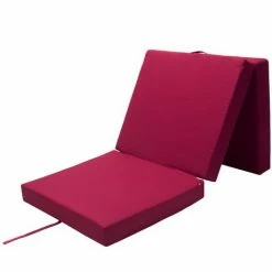 Coupon 😉 DETEX Matelas Pliant De Voyage Matelas D'appoint Pliable Lit Futon Pouf Pliant Avec Housse 190x70x10 Cm Rouge ✔️