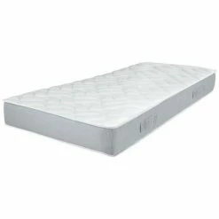 Remise ⭐ EBAC LITERIE Matelas Melodie 90x200 - Mousse - Hauteur 20 Cm - Soutien 3 Zones Confort - Blanc/Ecru/Ivoire ⭐