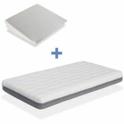 Meilleur prix 🌟 Matelas BEBE KALA 60X120 + Plan Incline - Epaisseur 11cm Dehoussable Et Lavable - DORMALIT 🌟