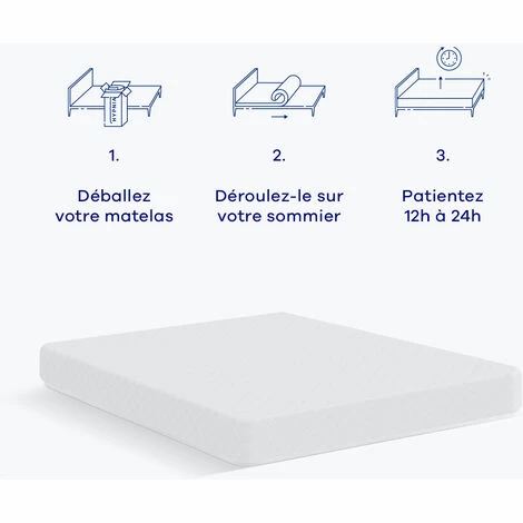 Coupon 🤩 Hypnia - Matelas Confort-80 X 200 (cm) - Blanc 😀 – Image 3